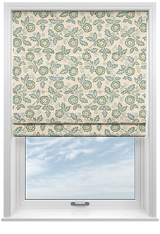 Land & Shore River, Green - Roman Blind